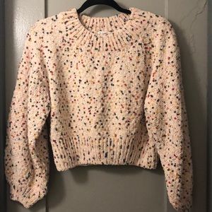 En Creme Multi-Color Cropped Sweater